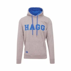 Hagg - Sweat à capuche homme gris/ bleu roi
