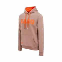 Hagg - Sweat à capuche homme marron glacé/ orange