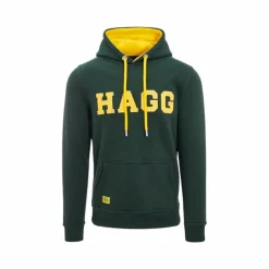 Hagg - Sweat à capuche homme vert/ jaune