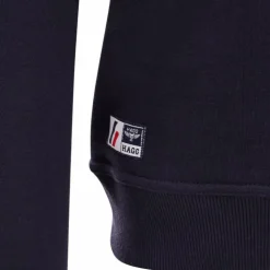 Hagg - Sweat col rond homme marine/ rouge