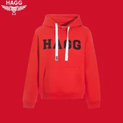 Hagg - Sweat hoodie à capuche rouge