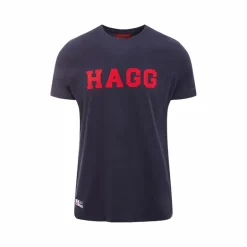 Hagg - T-shirt manches courtes homme marine/ rouge