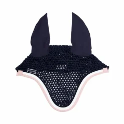 Harcour - Bonnet pour chevaux Feeby marine/ pivoine