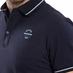 Harcour - Polo manches courtes homme Pampelonne marine