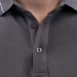 Harcour - Polo manches courtes homme Oscar ardoise