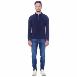 Harcour - Polo manches longues homme Pico marine