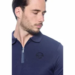 Harcour - Polo manches longues homme Pico marine