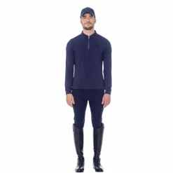 Harcour - Polo manches longues homme Pico marine