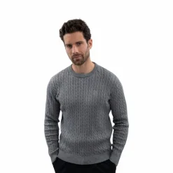 Harcour - Pull manches longues homme Arthur gris chiné