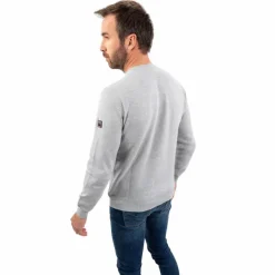 Harcour - Pullover manches longues homme casual Paul gris chiné