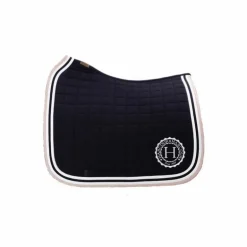 Harcour - Tapis de dressage Soft marine/ pivoine