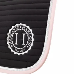 Harcour - Tapis de dressage Karembar noir/ pivoine