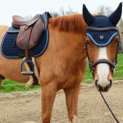 Horse Pilot - Bonnet pour chevaux mesh marine/ cloudy blue