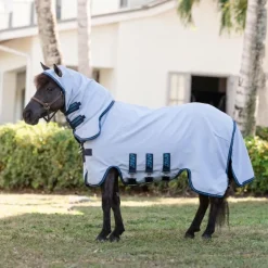 Horseware - Chemise anti-mouches Amigo Ripstop  Petite Hoody azure blue/ marine/ bleu électrique