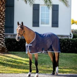 Horseware - Chemise séchante Amigo Net Cooler marine/ titanium grey/ argent