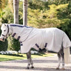 Horseware - Couverture anti-mouches Amigo Bug Rug Plus Pony argent/ lime/ marine/ rose/ bleu