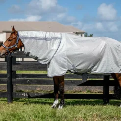 Horseware - Couverture anti-mouches Amigo Bug Rug Plus argent/ titanium grey/ argent