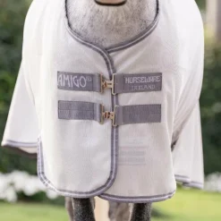 Horseware - Couverture anti-mouches Amigo Bug Rug Pony argent/ titanium grey/ argent
