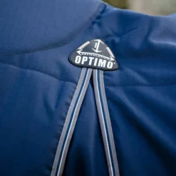 Horseware - Couverture de box Rambo Optimo Stable marine/ thunderstorm grey/ argent 400g