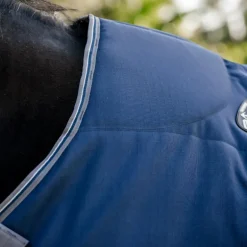 Horseware - Couverture de box Rambo Optimo Stable marine/ thunderstorm grey/ argent 400g