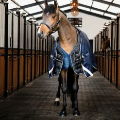 Horseware - Couverture de box Easy-Layer Stable Plus noir/ noir/ silver 400g