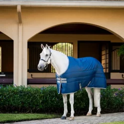 Horseware - Couverture de box Amigo Ripstop Insulator Stable marine/ titanium grey 350g