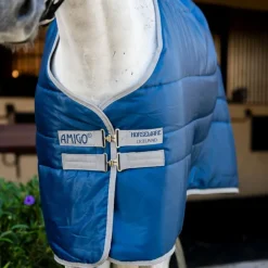 Horseware - Couverture de box Amigo Ripstop Insulator Stable marine/ titanium grey 350g