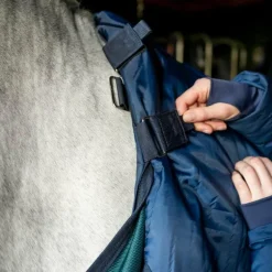 Horseware - Couverture de box Amigo Ripstop Insulator dynasty green/ marine/ argent 350g