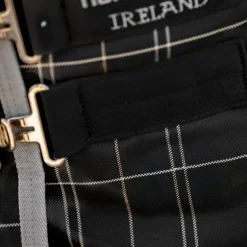 Horseware - Couverture de box Rhino Stable noir/ gris/ blanc à carreaux/ gris 100g