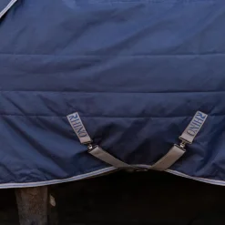 Horseware - Couverture de box Rhino Stable VL marine/ titanium grey/ classic blue 250g