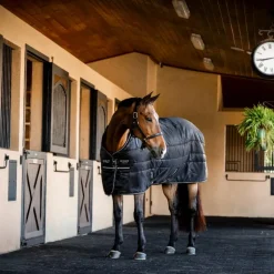 Horseware - Couverture de box Amigo Ripstop Insulator Stable noir/ argent 350g