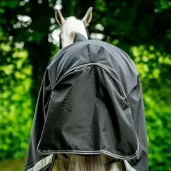 Horseware - Couverture d'extérieur Rambo Wug noir/ thunderstorm grey/ argent 200g
