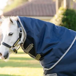 Horseware - Couverture d'extérieur Amigo Bravo Plus Pony Turnout marine/ titanium grey/ argent 50g