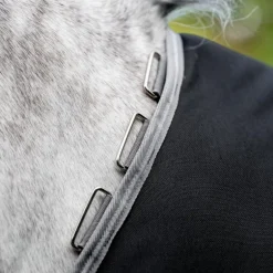 Horseware - Couverture d'extérieur Amigo Bravo Plus Turnout noir/ titanium grey/ argent 100g