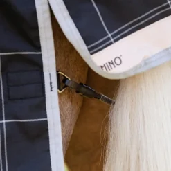 Horseware - Couverture d'extérieur Rhino Wug Pony Turnout noir/ gris/ blanc à carreaux 100g