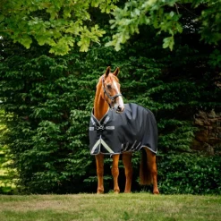 Horseware - Couverture d'extérieur Rambo Turnout noir/ thunderstorm gris/ argent 50g
