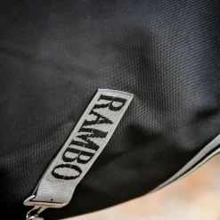 Horseware - Couverture d'extérieur Rambo Turnout noir/ thunderstorm gris/ argent 50g