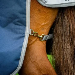 Horseware - Couverture d'extérieur Amigo Bravo 12 Plus Lite marine/ titanium grey/ argent 0g