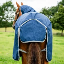 Horseware - Couverture d'extérieur Amigo Ripstop Turnout marine/ titanium grey 100g