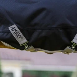 Horseware - Couverture d'extérieur Amigo Bravo Plus Pony Turnout noir/ titanium grey/ argent 250g