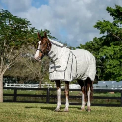 Horseware - Couverture d'extérieur Rambo Optimo Supreme Summer marine check/ thunderstorm grey/ argent 0g