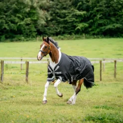 Horseware - Couverture d'extérieur Amigo Bravo XL Turnout noir/ titanium grey/ argent 150g