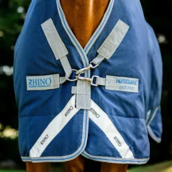 Horseware - Couverture d'extérieur Rhino Wug marine/ titanium grey/ classic blue 450g