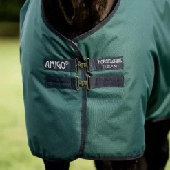 Horseware - Couverture d'extérieur Amigo Ripstop Fleece Lined Turnout dynasty green/ marine/ argent 50g