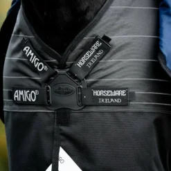 Horseware - Couverture d'extérieur Amigo FieldSafe Reflectech Plus Turnout noir 50g