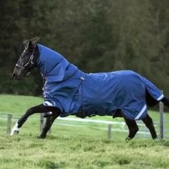 Horseware - Couverture d'extérieur Rambo Optimo Plus Budle marine/ bordeaux 200g