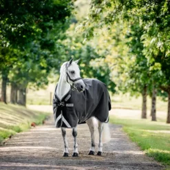 Horseware - Couverture d'extérieur Rambo Turnout noir/ thunderstorm gris/ argent 0g
