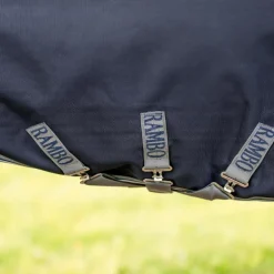 Horseware - Couverture d'extérieur Rambo Turnout marine/ thunderstorm gris/ argent 50g