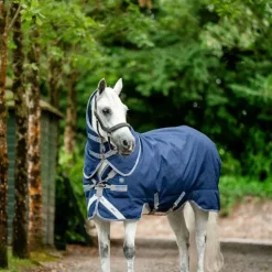 Horseware - Couverture d'extérieur Rhino Plus Pony Turnout marine/ titanium grey/ classic blue 0g