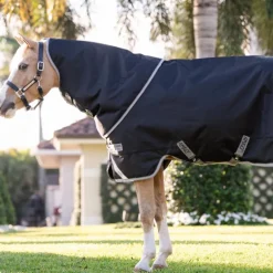 Horseware - Couverture d'extérieur Amigo Bravo Plus Pony Turnout noir/ titanium grey/ argent 50g